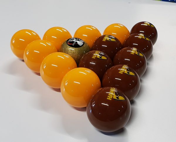 Hawthorn Hawks AFL Pool Snooker Billiard Balls Set - Image 2