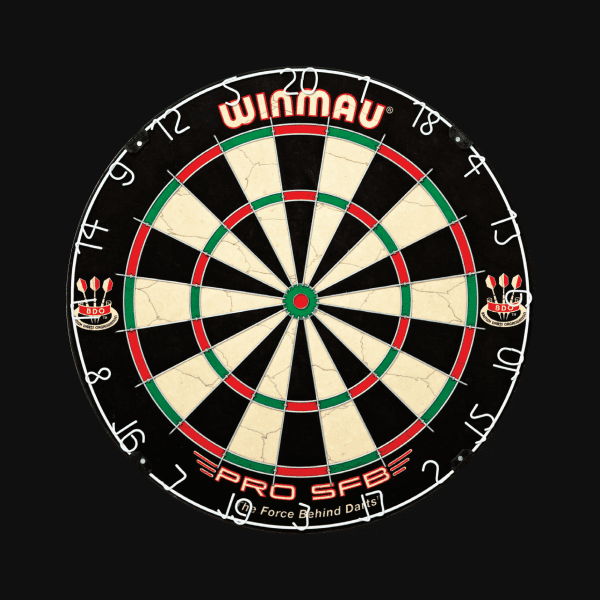 WINMAU PRO SFB Bristle Dart Board Set - Aluminium Alloy Cabinet - 6 x Darts - Image 2