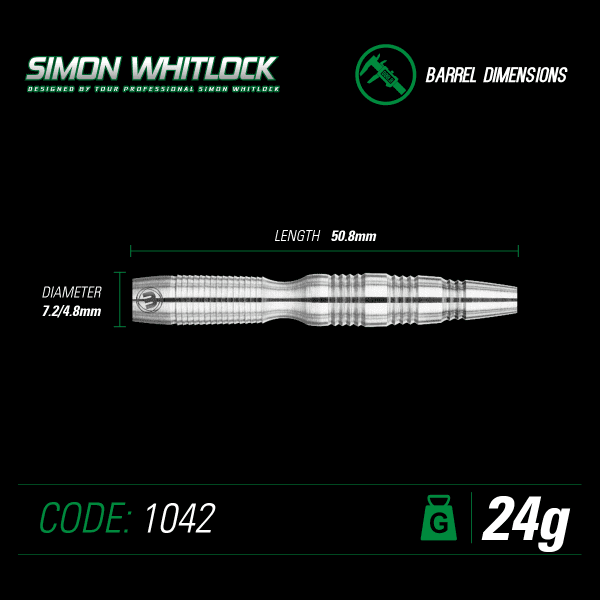 WINMAU Dart Board Prism Simon Whitlock 90% TUNGSTEN DARTS - Image 4