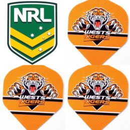 NRL Wests Tigers Dart Board Dart Flights