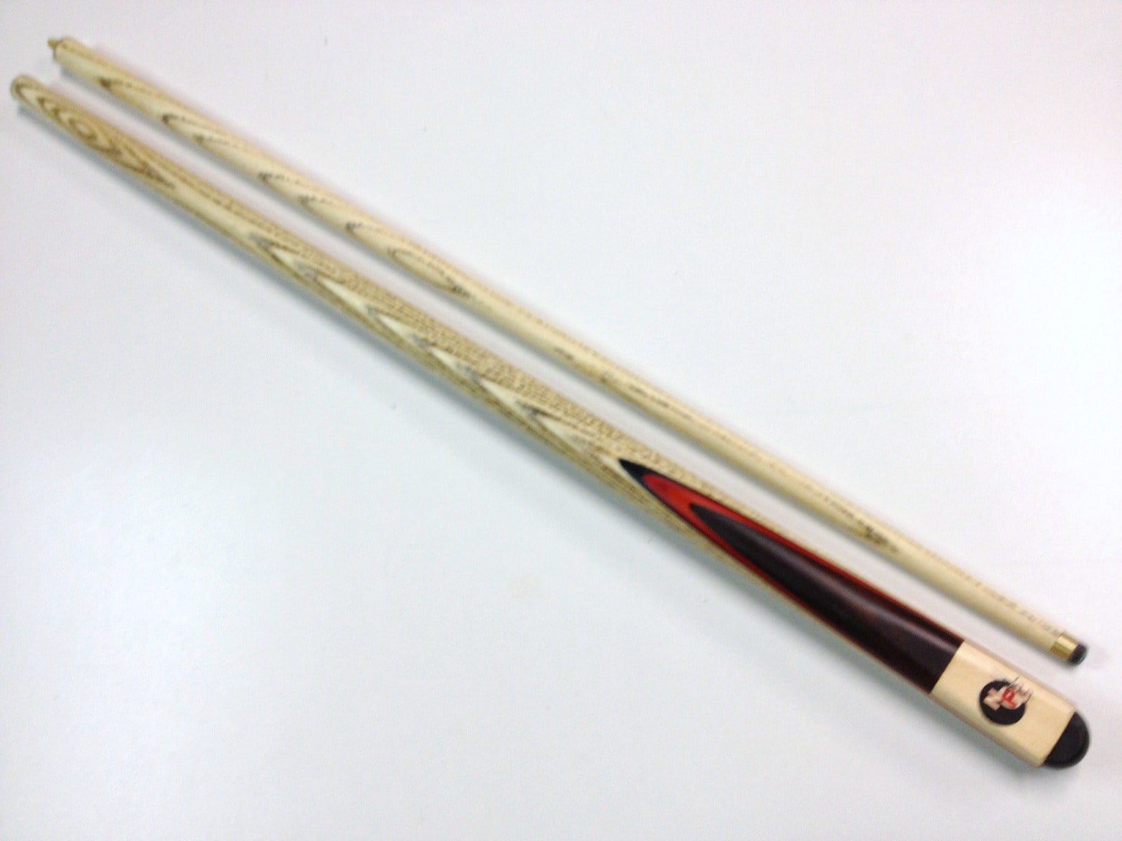 FULL ASH With Red Wood Flame Cue Set of 4