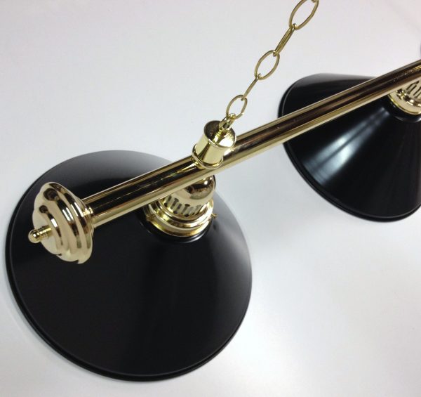 LARGE Brass Light (4 x Black Shades)