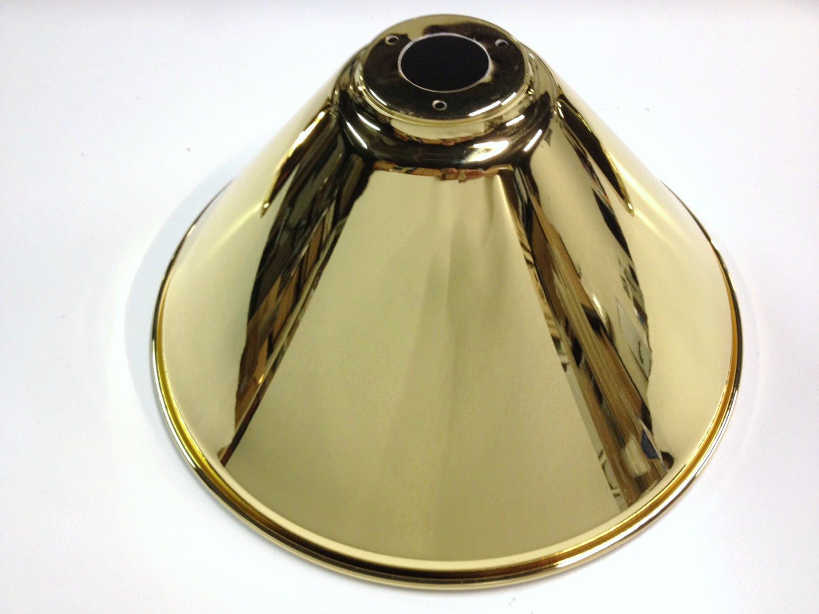 LARGE Chrome Light (4 x Brass Shades)