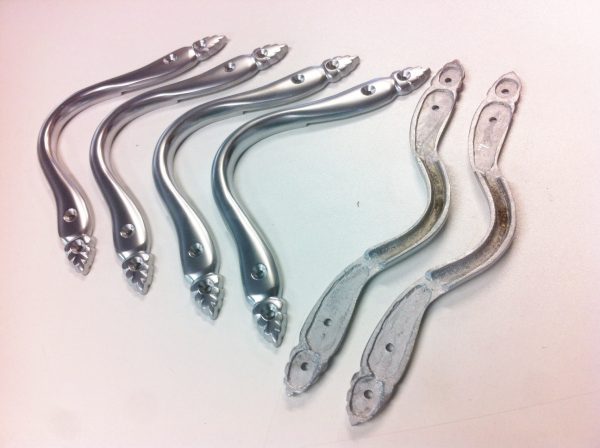 Stainless/Satin Chrome Pocket Bracket Set (Arrow Head)
