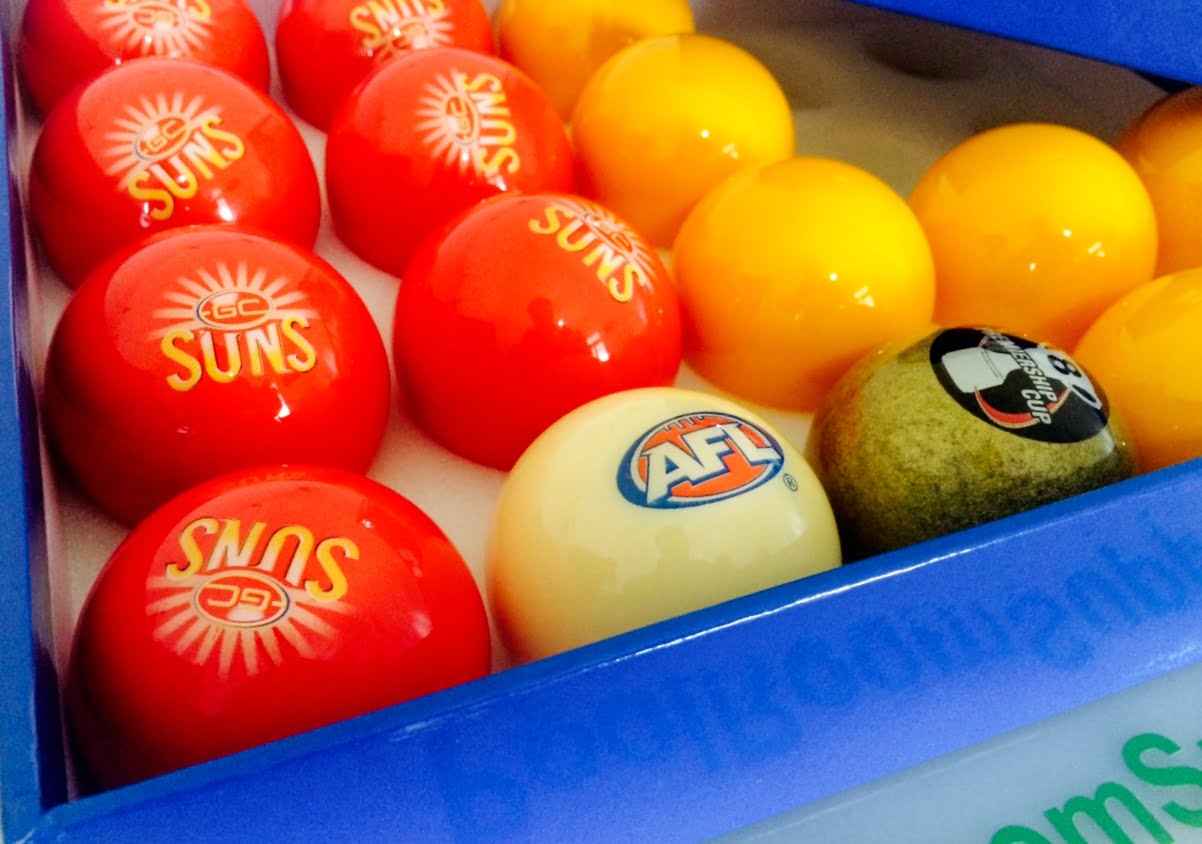 AFL GOLD COAST SUNS POOL BALLS