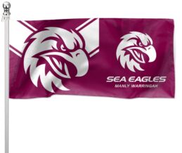 NRL Manly Sea Eagles Pole Flag LARGE 1800x900mm Licensed (Pole not included)