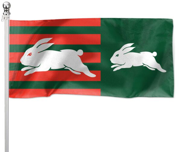 NRL South Sydney Rabbitohs Pole Flag LARGE 1800x900mm Licensed (Pole not included)