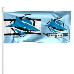 NRL Cronulla Sharks Pole Flag LARGE 1800x900mm Licensed (Pole not included)