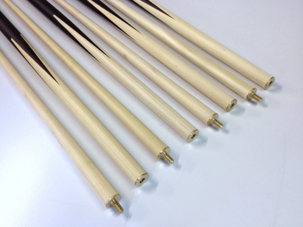 MAPLE WOODEN POOL SNOOKER BILLIARD CUE SET 4x Two Piece Cues 11mm Screw Tips