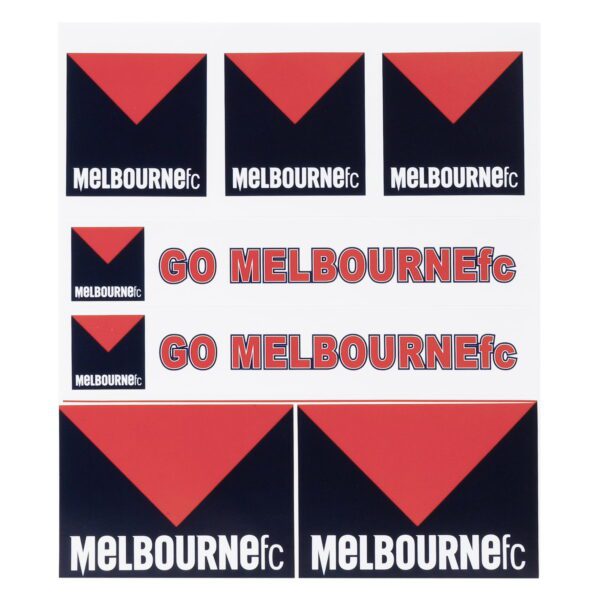 AFL Melbourne Demons LOGO Sticker Sheet for Car Bumper School Books etc