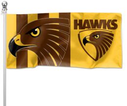 NRL Hawthorn Hawks Pole Flag LARGE 1800x900mm Licensed (Pole not included)