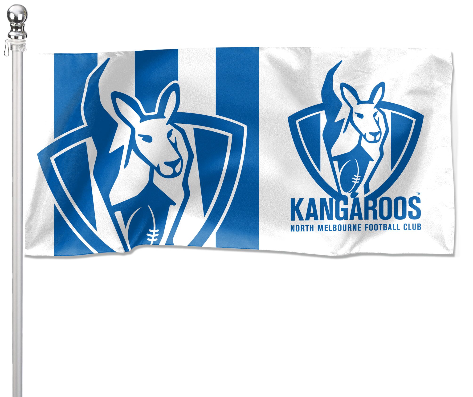 NRL North Melbourne Kangaroos Pole Flag LARGE 1800x900mm Licensed (Pole not included)