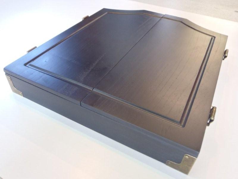 Dart Board Cabinet QUALITY BLACK SOLID WOOD DART BOARD CABINET