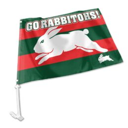 South Sydney Rabbitohs NRL Clip on Window CAR Flag includes Pole