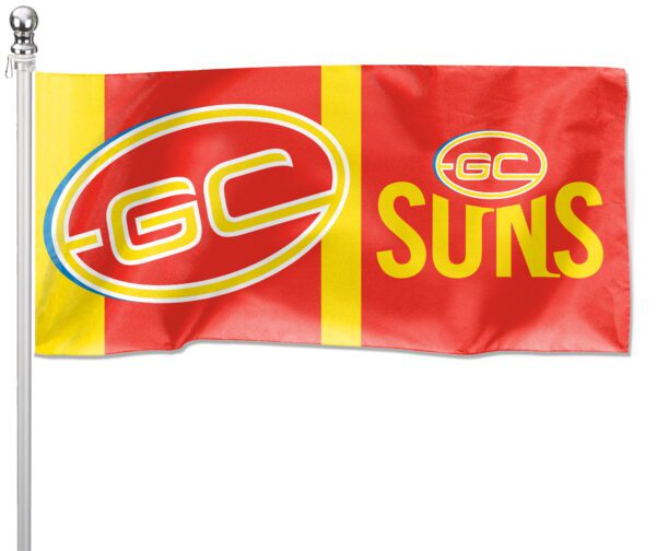 NRL Gold Coast Suns Pole Flag LARGE 1800x900mm Licensed (Pole not included)