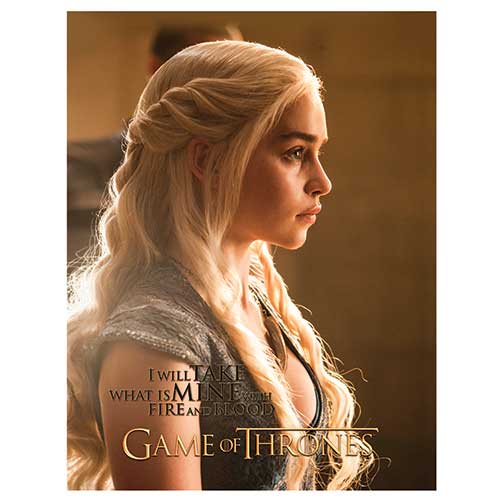 GOT Licensed Game of Thrones FIRE and BLOOD Image Picture Framed Wall Canvas