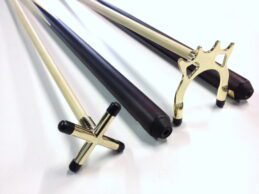 WOODEN MAPLE Pool Snooker Billiard Cue BRASS REST and BRASS SPIDER SET