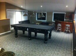 NPC Pool Table 8ft Royal DELUXE Black with Stainless Fittings