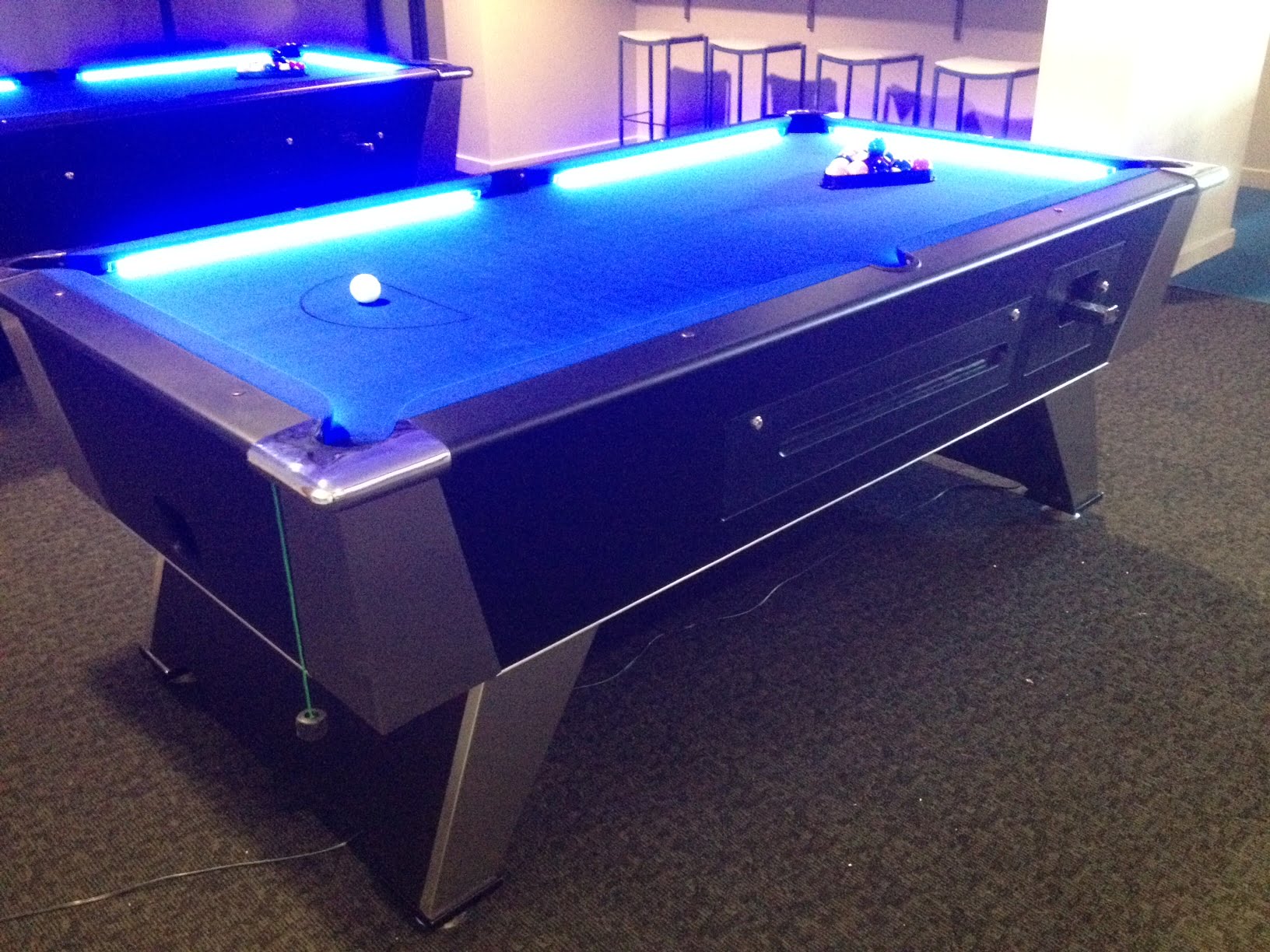 Coin Operated Commercial Neon GOAST Pool Table