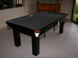 NPC Pool Table 7ft Classic Black with Chrome Brackets Square legs