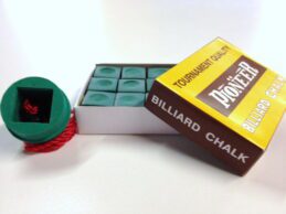 Pool Snooker Billiard Cue Tip Table Green Chalk + Green Chalk Holder