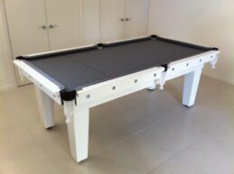 NPC Pool Table 7ft Classic White with Sainless Steel Brackets and Buttons