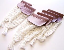 Pool Table Pockets ( Brown Leatherette Net Set)