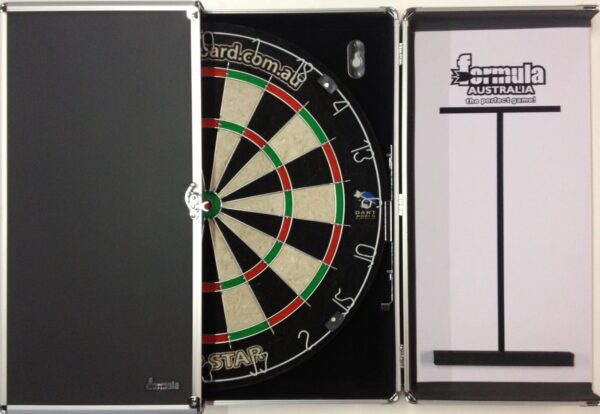 PRO STAR Dart Board Set Aluminium Dart Board Cabinet