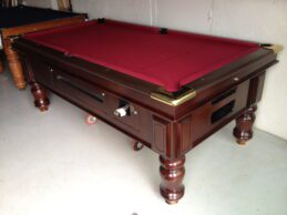 Walnut Coin operated pool Table 7' x 3'6"