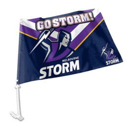 Melbourne Storm NRL Clip on Window CAR Flag includes Pole