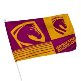 Brisbane Broncos Licensed NRL KIDS Pole Game Day Flag Banner