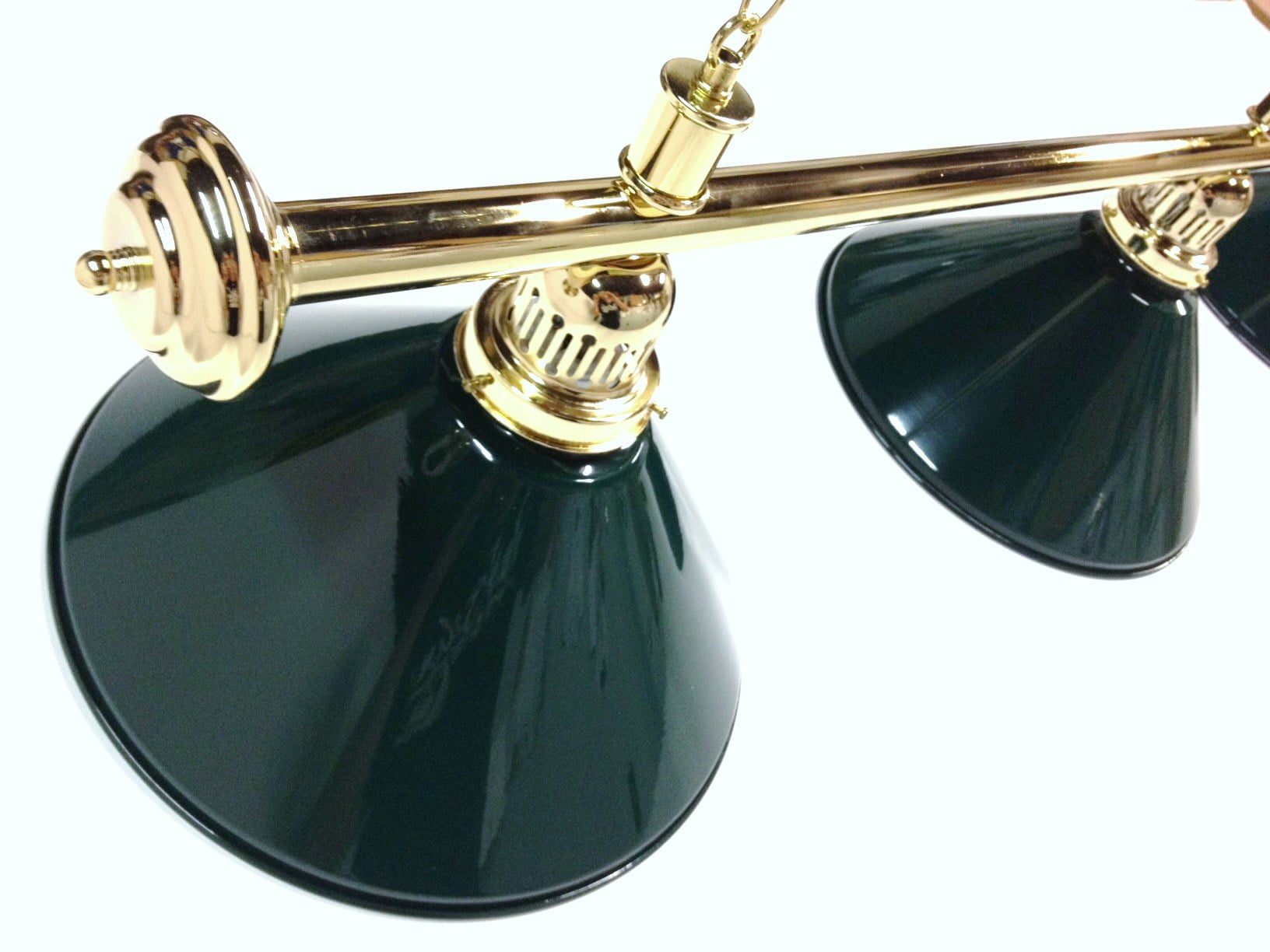 Brass Light (3 x Green Shades) 61 Inch