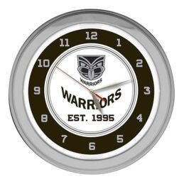 NRL New Zealand Warriors EST 1995 Rugby League GLASS NEON Clock