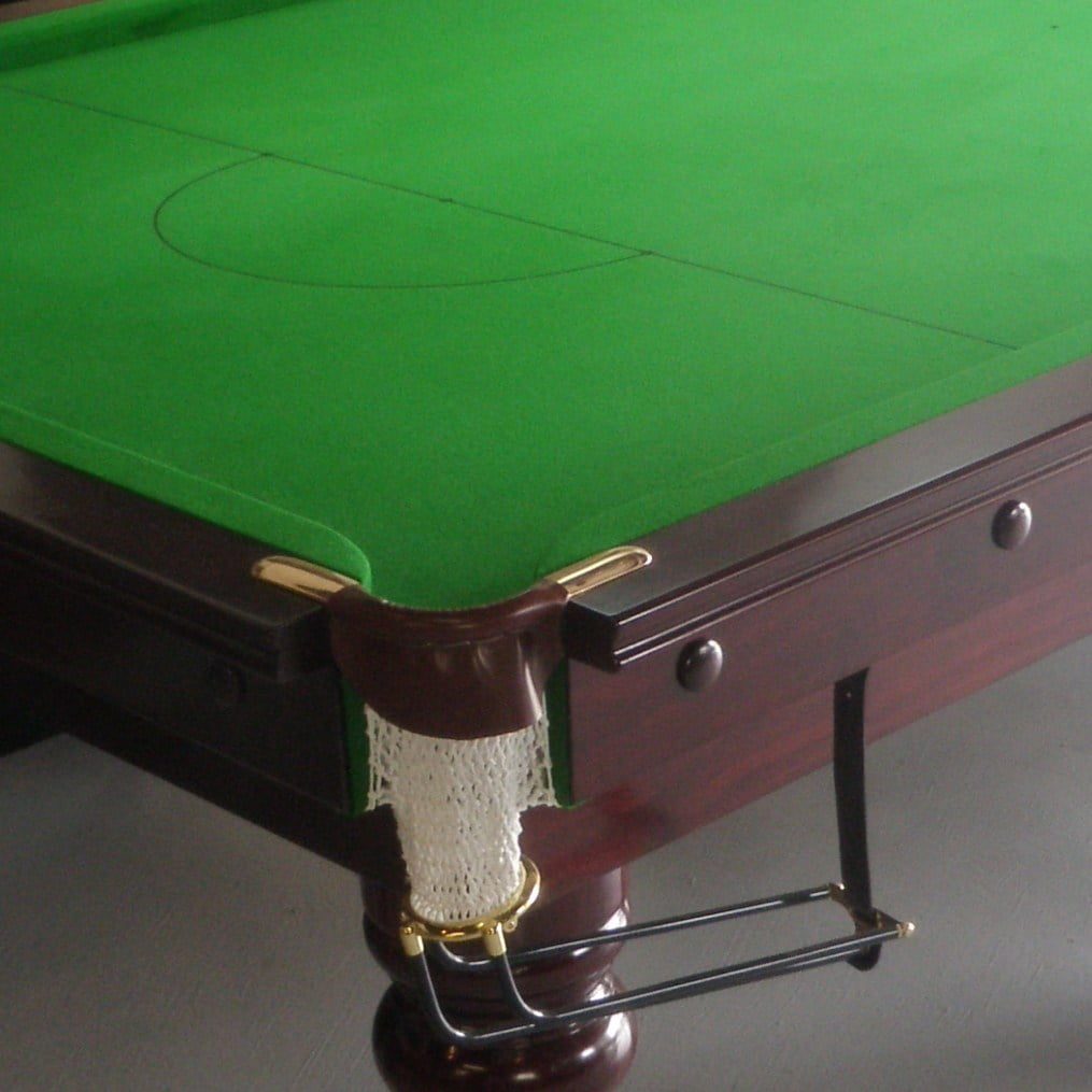 STANDARD Pool Snooker Billiard Table Brass Empire Rail And Net Pockets Set of 6