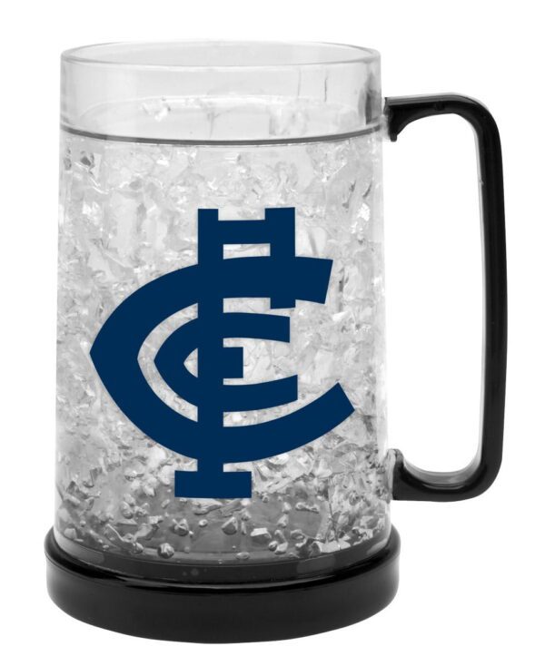 Carlton Blues AFL Aussie Rules Freeze Beer Stein Frosty Mug Cup