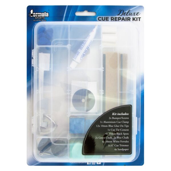 Formula Sports LARGE Pool Snooker Billiard Table Cue Repair Tipping Accessories Kit