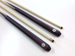 MAPLE WOODEN POOL SNOOKER BILLIARD CUE SET 2x Two Piece Cues 11mm Screw Tips