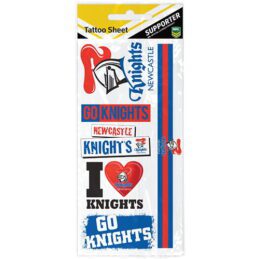Newcastle Knights NRL Temporary TATTOO Sheet
