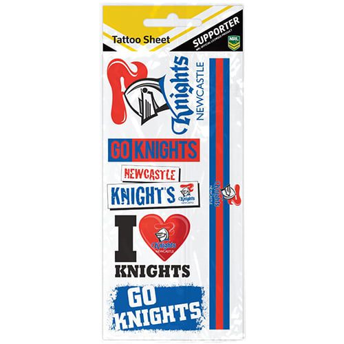 Newcastle Knights NRL Temporary TATTOO Sheet