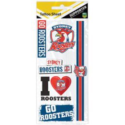 Sydney Roosters NRL Temporary TATTOO Sheet