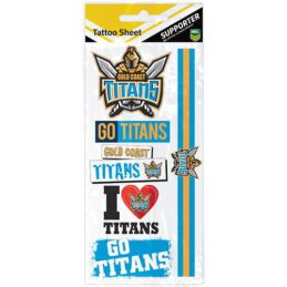 Gold Coast Titans NRL Temporary TATTOO Sheet