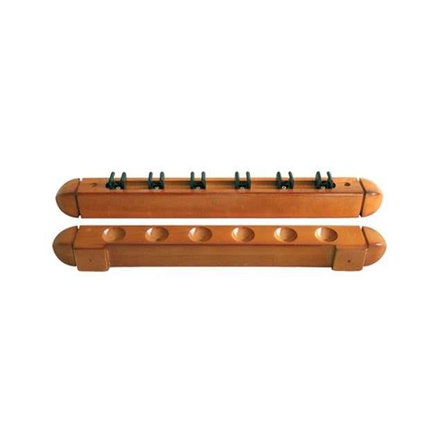 Cheap Economical Timber Pool Snooker Billiards WALL Cue RACK Holder 6 x Cues