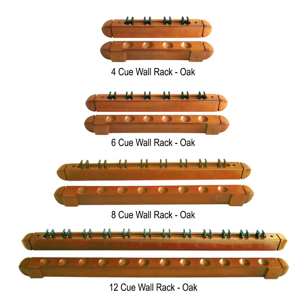 Cheap Economical Timber Pool Snooker Billiards WALL Cue RACK Holder 6 x Cues