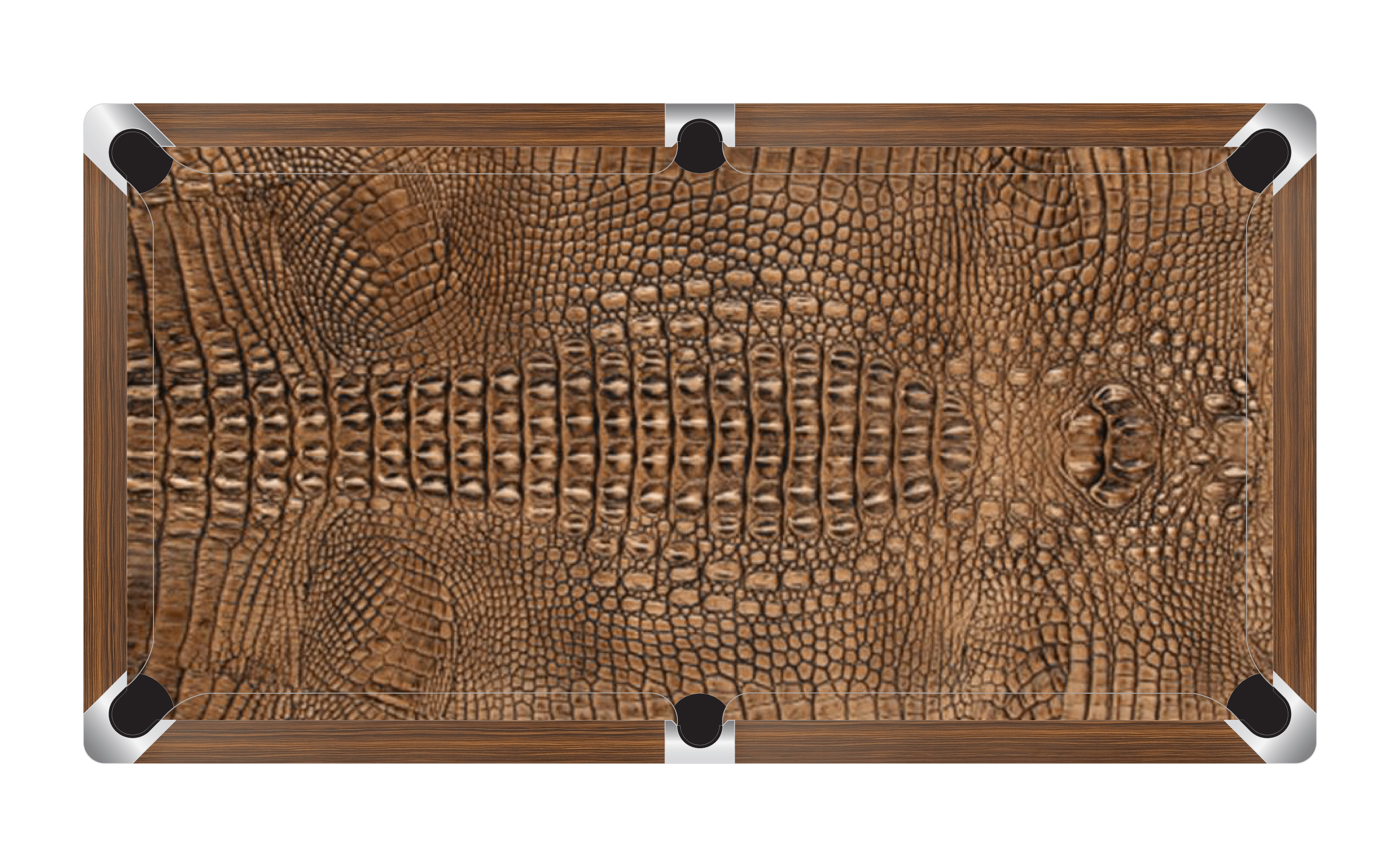 BROWN CROCODILE  Custom Made Printed Pool Snooker Billiard Table Felt Cloth