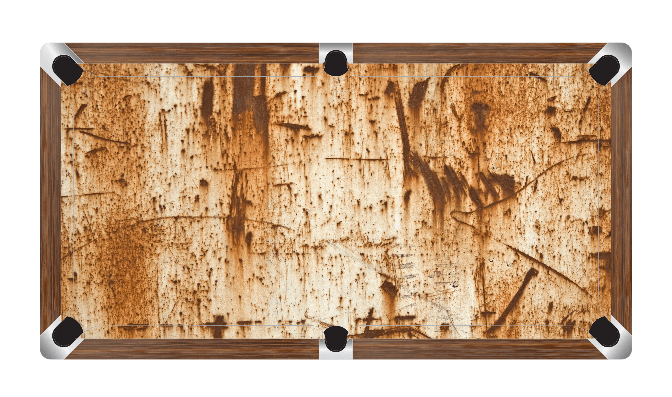 WEATHERED RUSTY Custom Made Printed Pool Snooker Billiard Table Felt Cloth