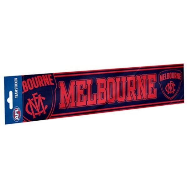 Melbourne Demons Official AFL Team Logo Bumper Sticker 305mm x 75mm