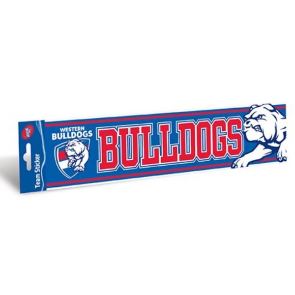 Western Bulldogs Official AFL Team Logo Bumper Sticker 305mm x 75mm