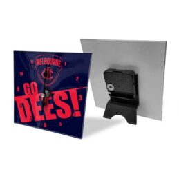 Melbourne Demons AFL Mini Glass Clock