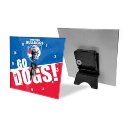 Western Bulldogs NRL Mini Glass Clock