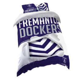 Fremantle Dockers Freo AFL SINGLE Bed Quilt Doona Duvet Cover & Pillow Case Set *NEW*